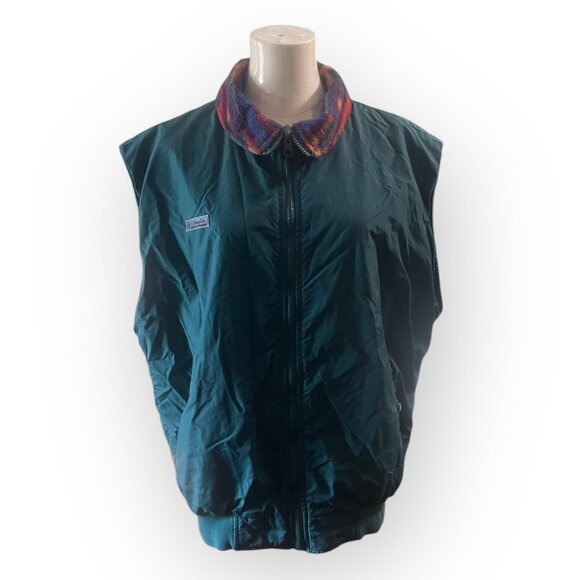 VTG Columbia 90s Reversible Fleece Multicolor Vest Large - Picture 6 of 12